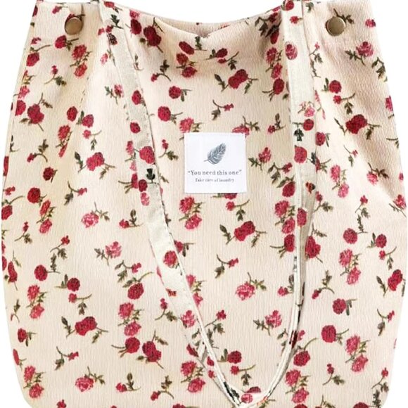 Stylish Quilt Tote Bag for Women: Premium Corduroy, Multi-Pocket Design - Picture 1 of 6